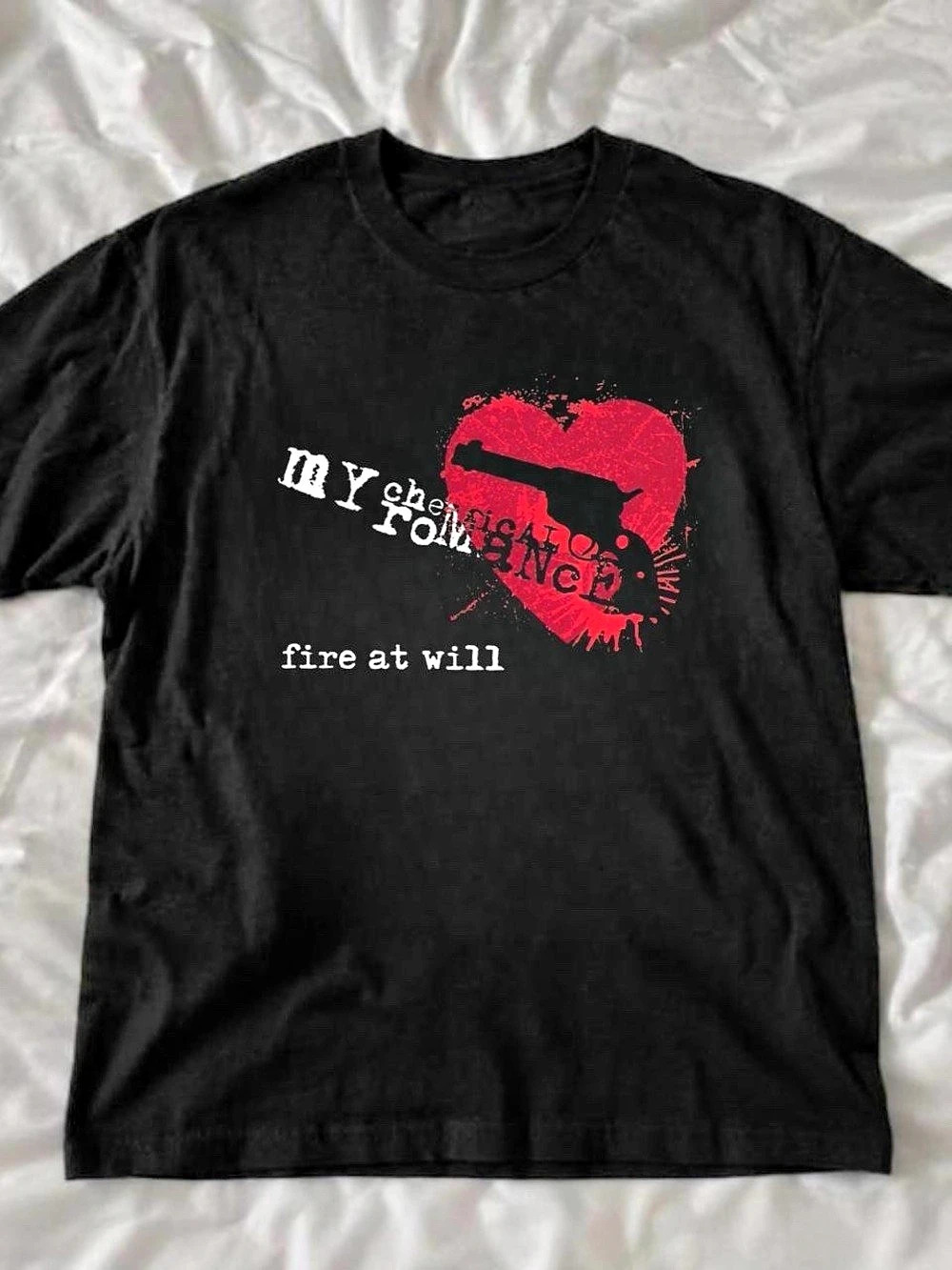 My Chemical Romance Fire At Will Band T-Shirt Black Graphic